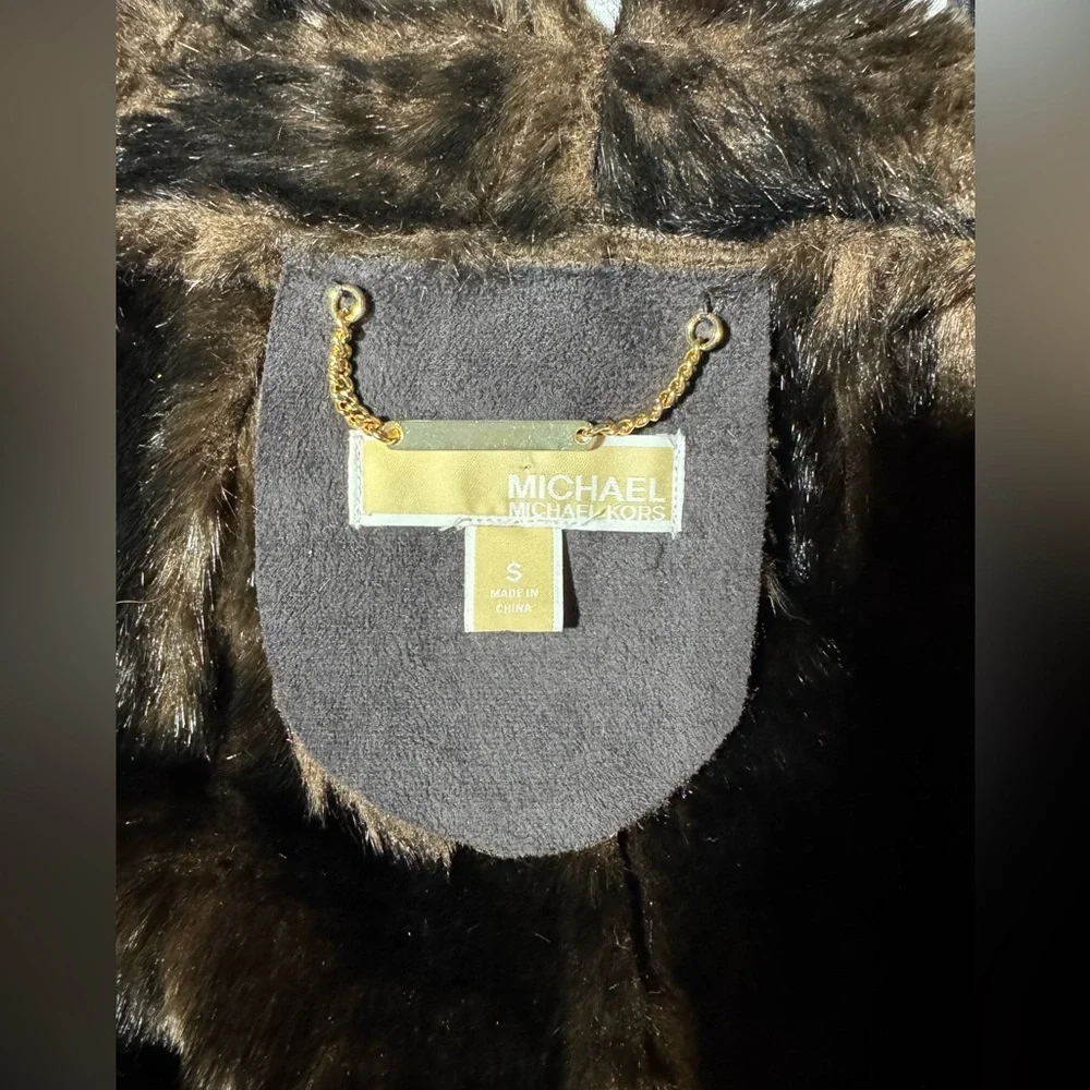 Michael Kors Faux Suede & Fur Coat - Picture 5 of 9